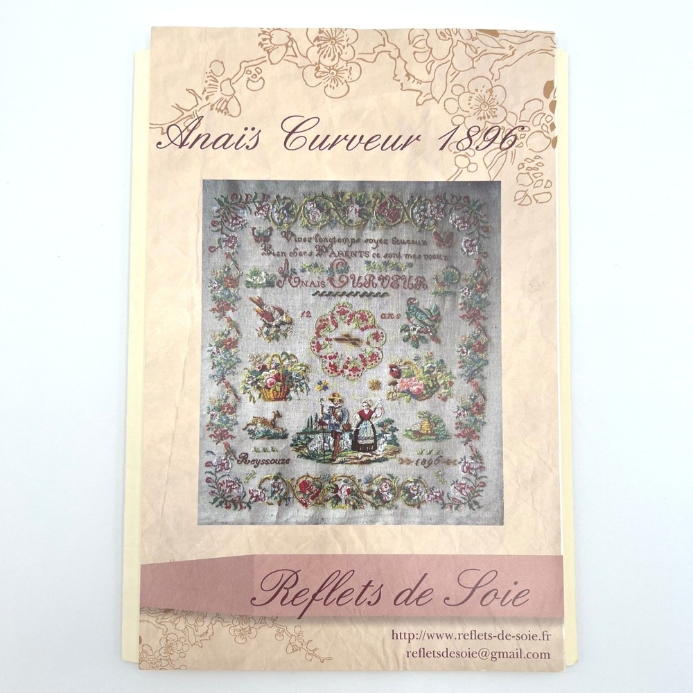 Reflets de Soie Anais Curveur 1896 Cross Stitch Pattern Sampler Reproduction